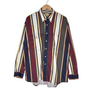 Gant Salty Dog | Men | The Roughweather Striped Button Down Shirt | Size Large